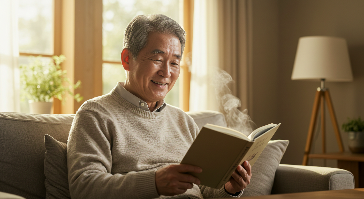 초소형 보청기 착용 이미지